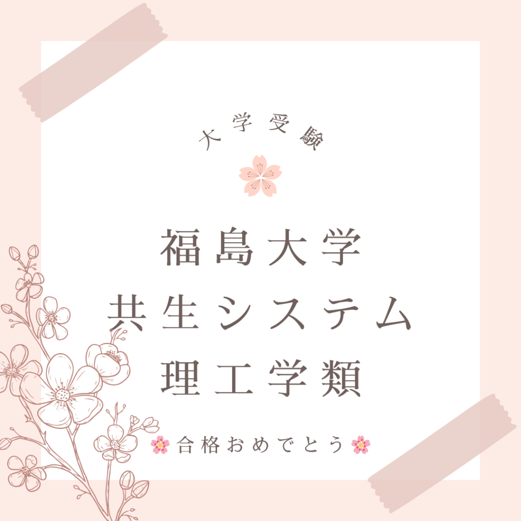 大学受験の合格実績です。