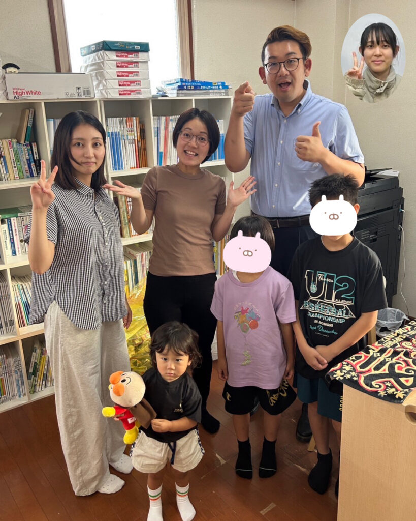卒塾生が来た様子です。